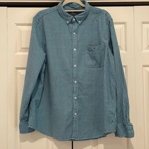 Vineyard Vines soft flannel button down checked shirt.